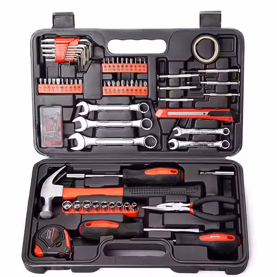 36PCS Haushalts Reparatur Werkzeuge Schraubendreher Schraubendreher Zange Hammer Hand Tool Kit Set mit Toolbox Lagerung Fall